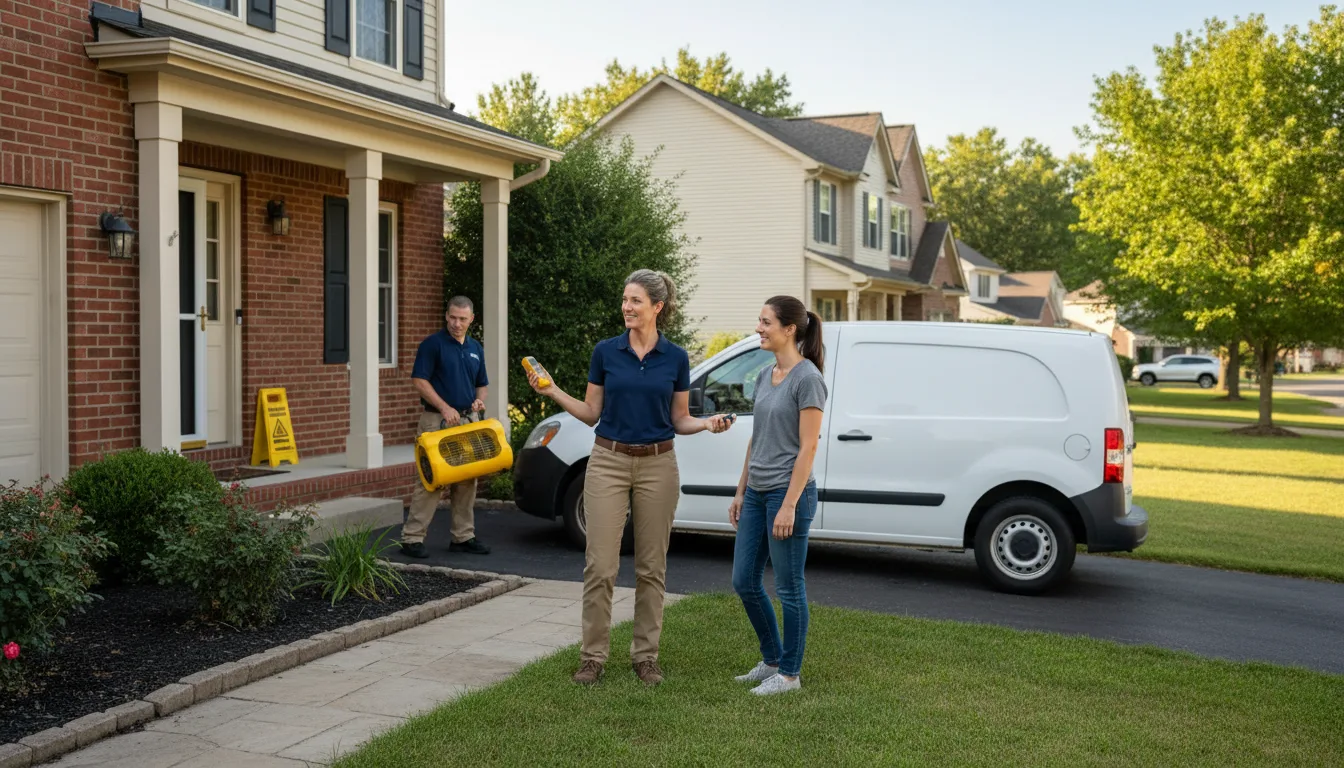 Residential water damage restoration in Patoka, IN
